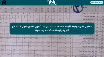 «عاجل الآن» رابط نتيجة الصف السادس الابتدائي الدور الأول 2025 ذي قار وكيفية الاستعلام بسهولة